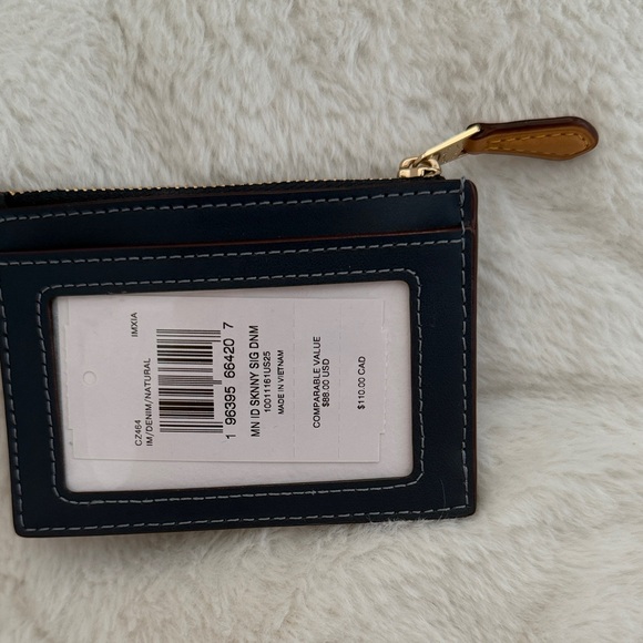 Coach Denim Signature Card Case - Picture 2 of 7